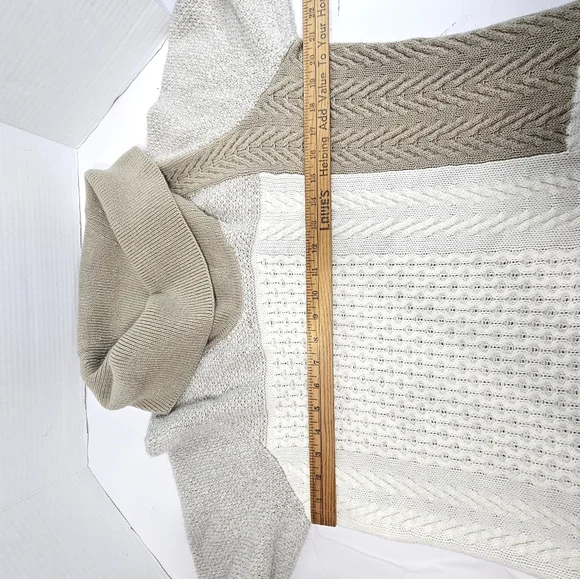 Calvin Klein Beige and Cream Cowl Neck Sweater - Picture 7 of 12